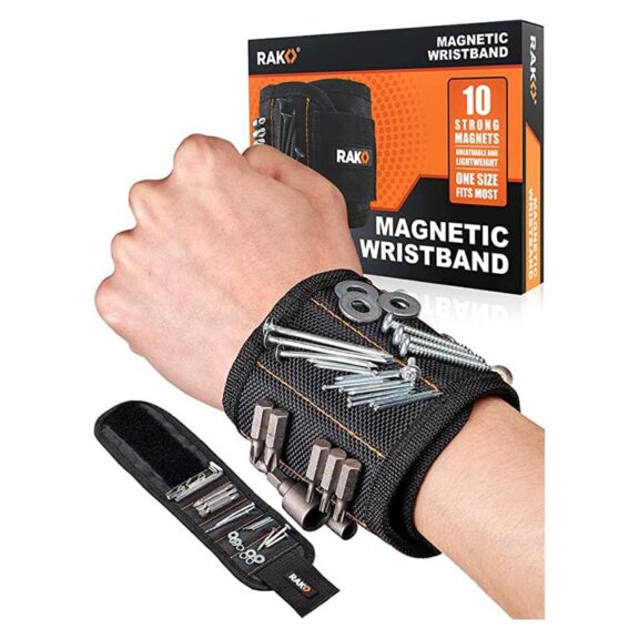 Hand Wearing a Magnetic Wristband