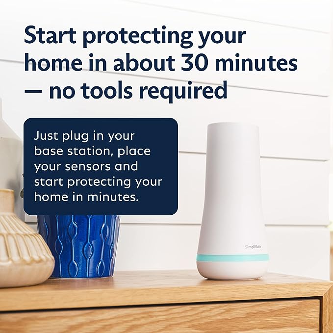 Simplisafe Home Security System is easy to install. Protect your Home in 30 minutes - no tools required